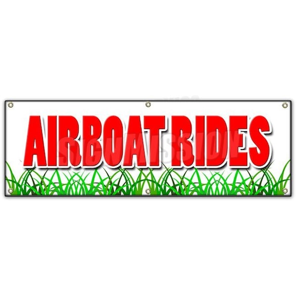 AIRBOAT RIDES BANNER SIGN everglades guided tours swamp buggy wetlands